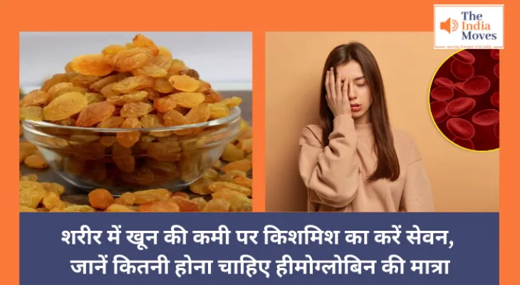 Health : शरीर में खून की कमी पर किशमिश का करें सेवन, जानें कितनी होना चाहिए हीमोग्लोबिन की मात्रा